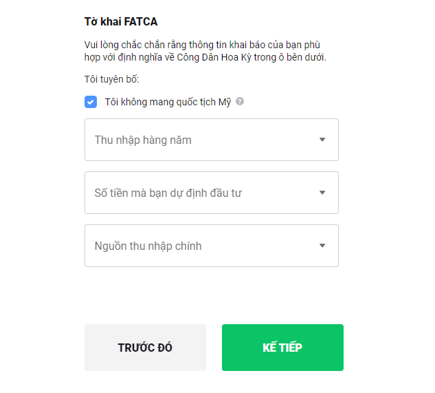 Điền tờ khai FATCA trong đăng ký tài khoản sàn XTB